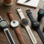 A collection of top-rated smartwatches and fitness trackers for 2026 including Garmin, WHOOP, and Pixel Watch on a professional wooden desk.